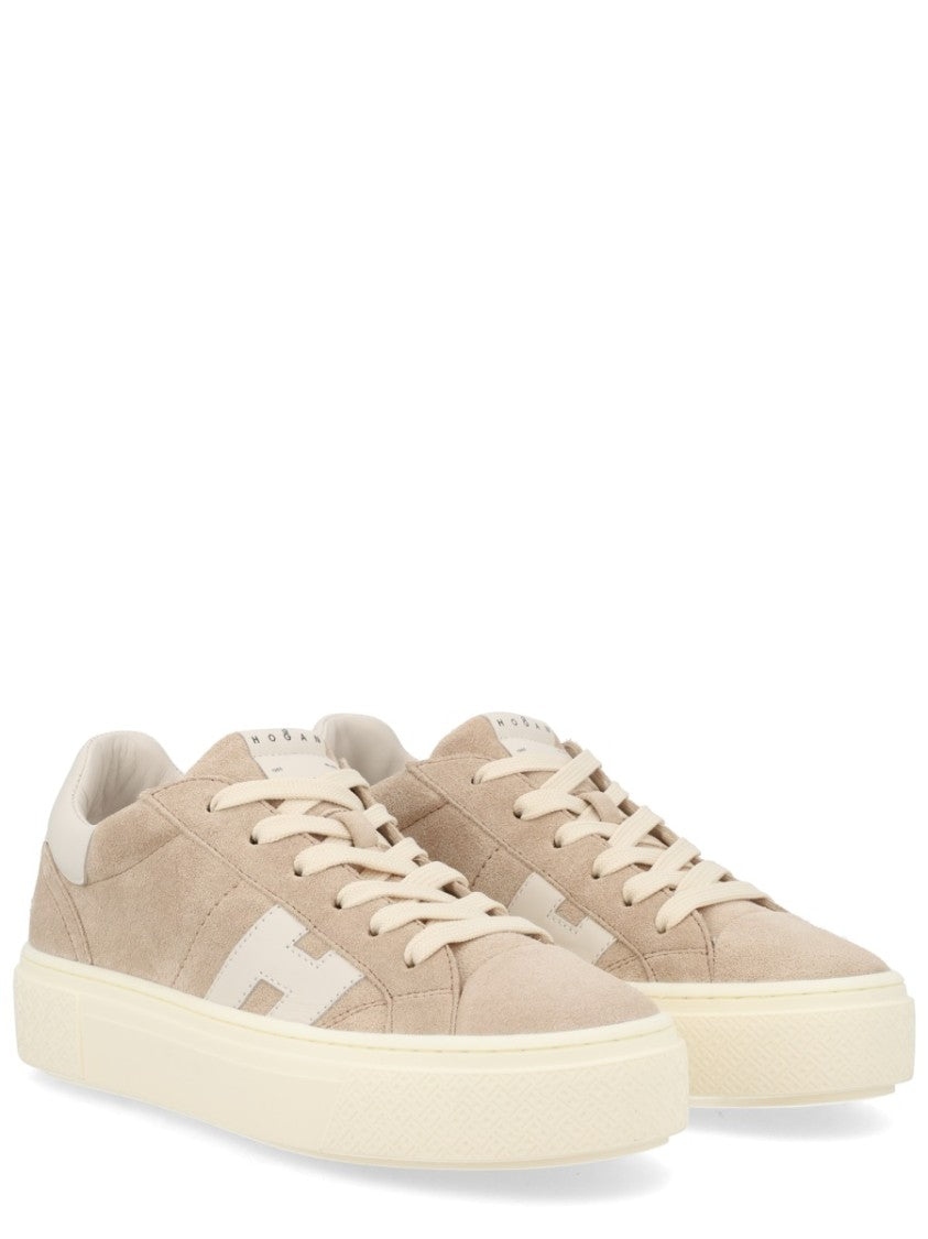 Hogan Grey Crosswind Calfskin Suede Sneakers