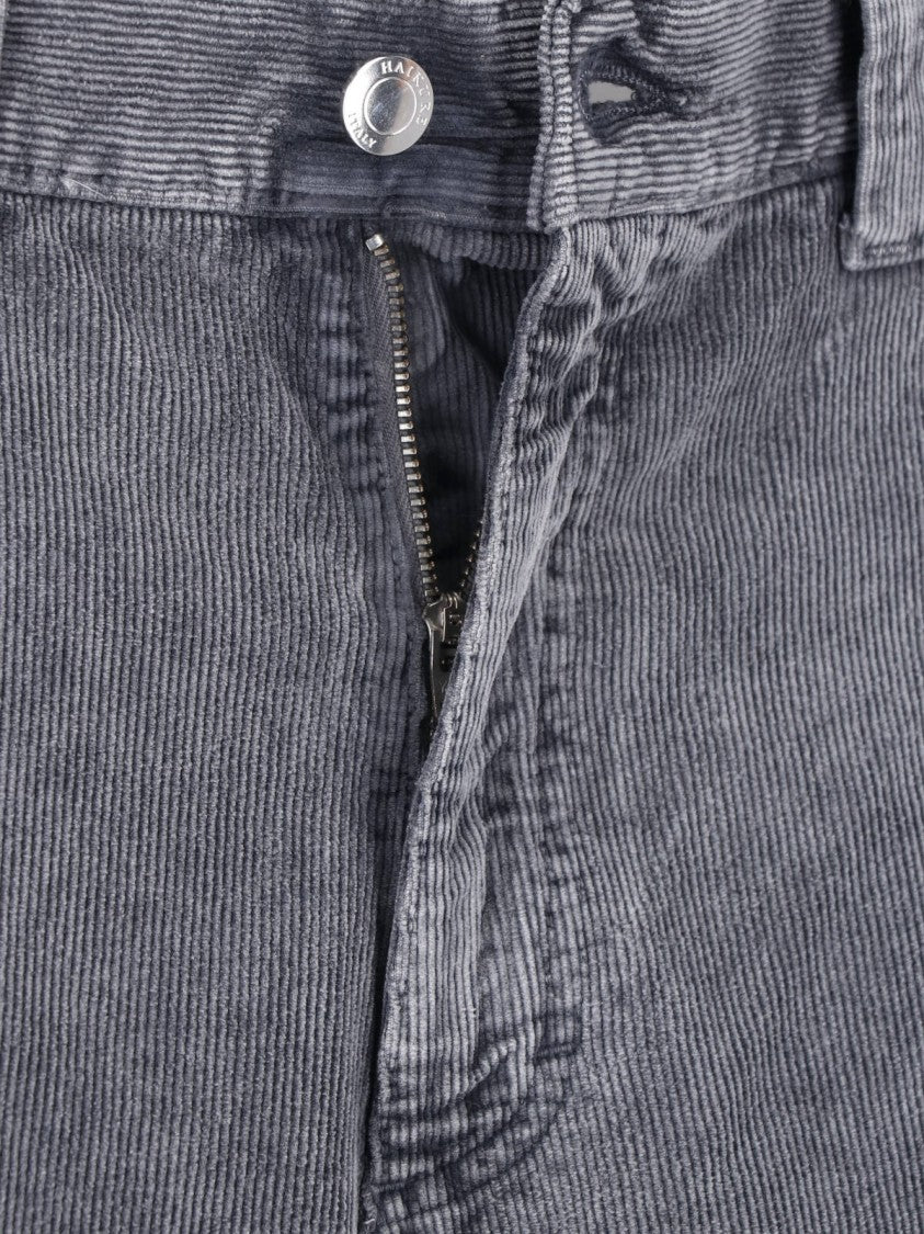 Haikure Grey Sibilla Velvet Pier Wide-Leg Pants