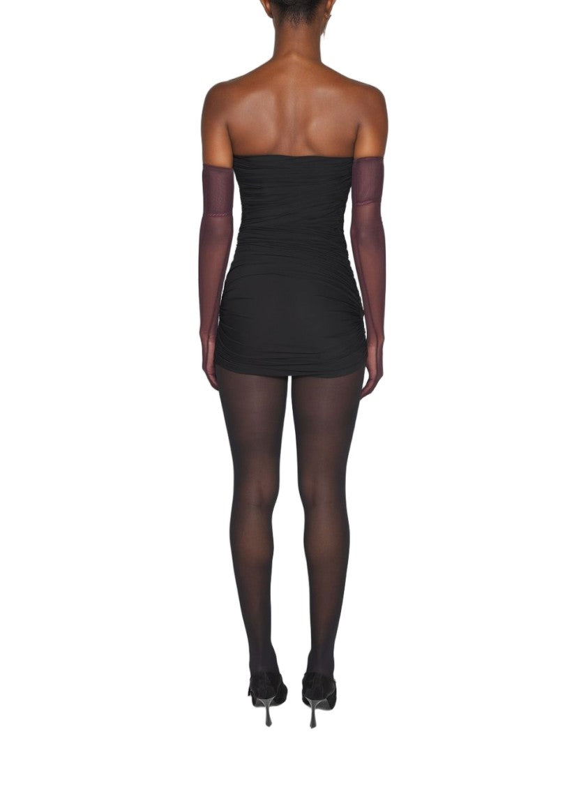 Mugler Strapless Black Mini Dress