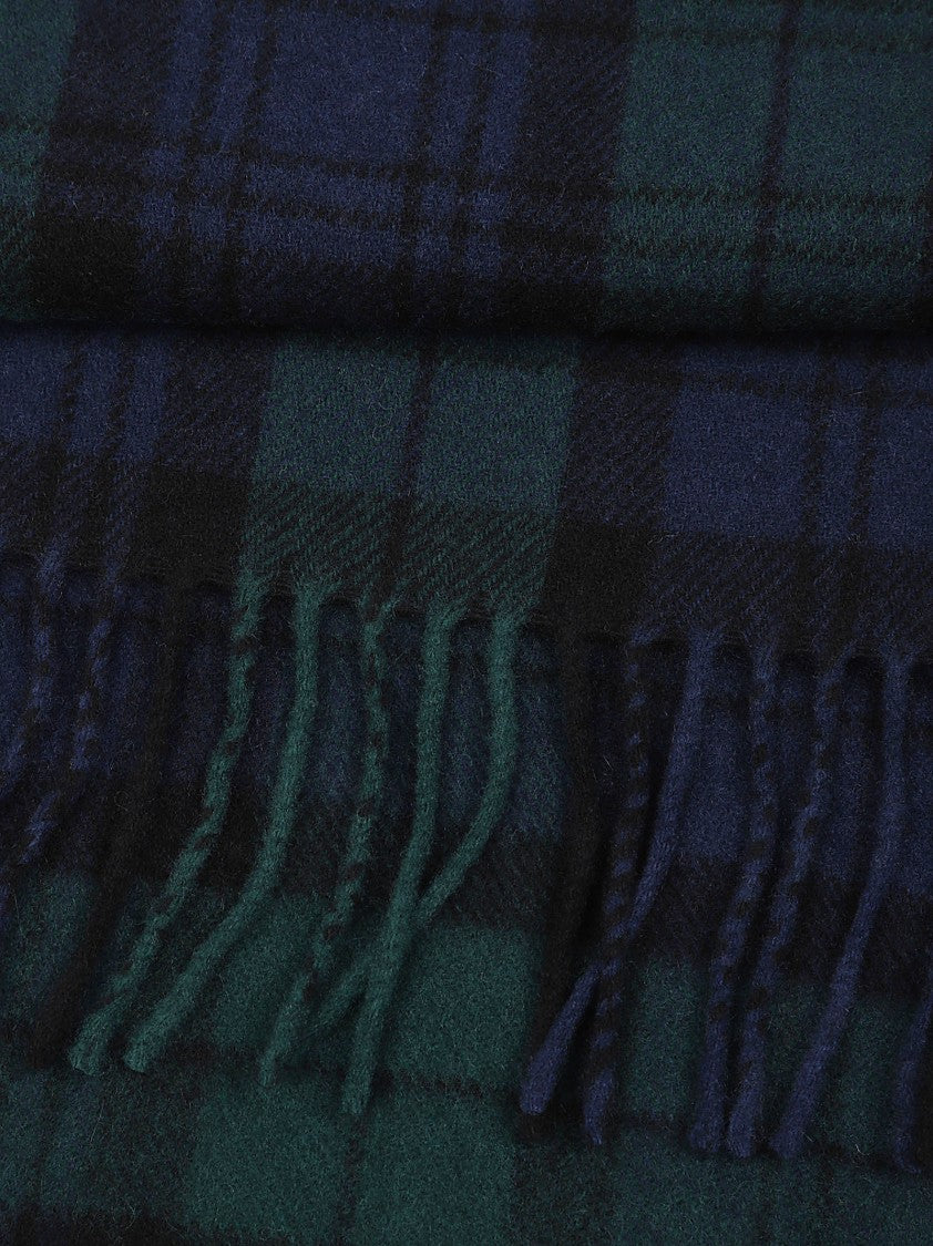 Polo Ralph Lauren Classic Checkered Fringed Wool-Blend Scarf