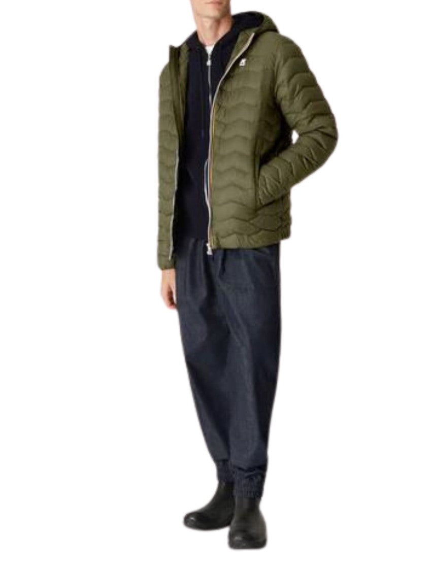K-Way Green Quilted Hooded Jacket