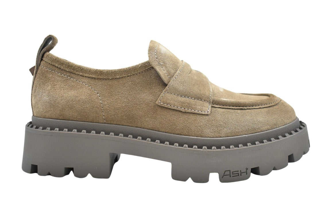 Ash Laced Flat Shoes With Suede Finish