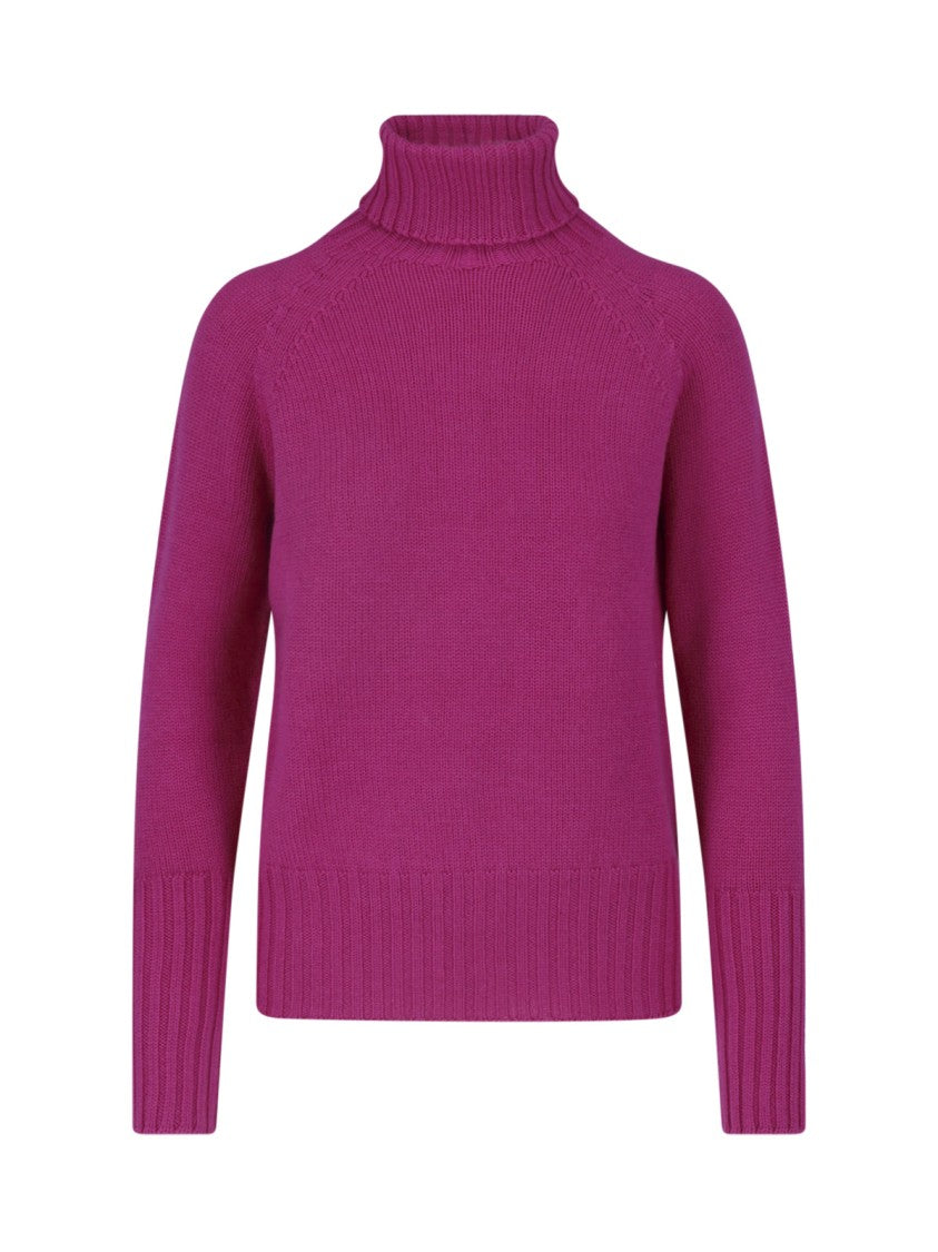 Drumohr Purple Merino Wool Turtleneck