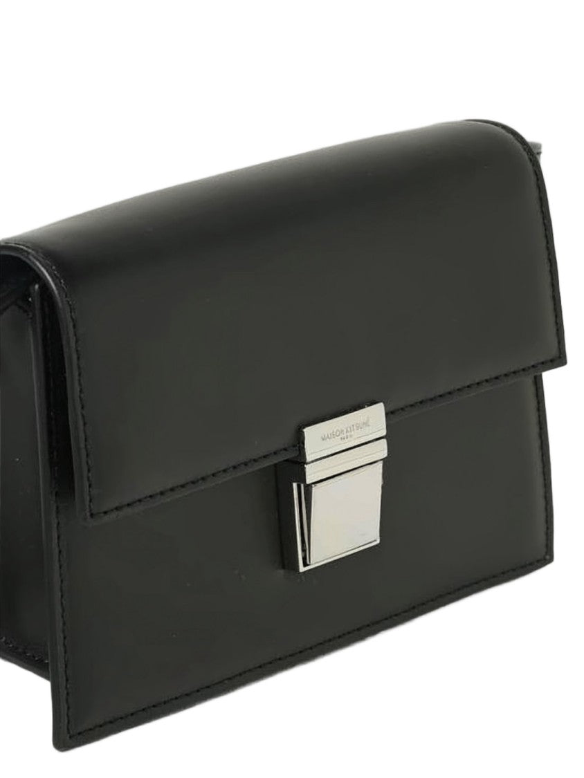 Maison Kitsuné Sleek Rectangular Crossbody Bag With Polished Clasp