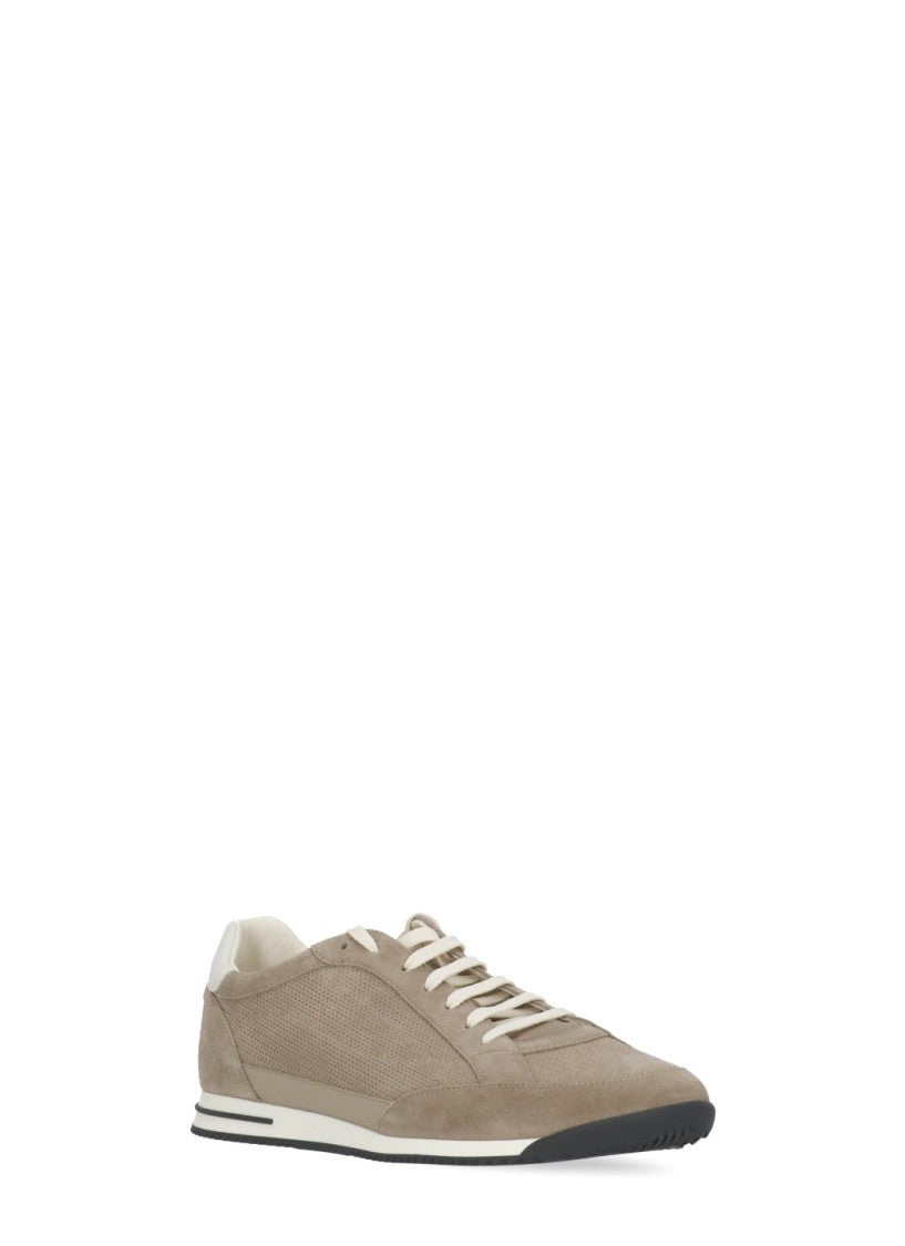 Brunello Cucinelli Brown Suede Leather Sneakers