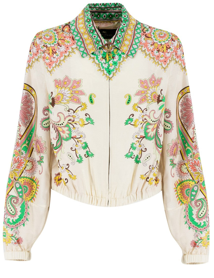 Etro Cropped Jacket With  Jacquard Print