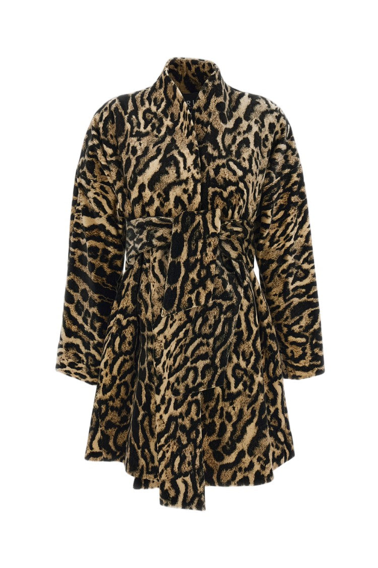 Irie' Multicolor Animal Print Belted Coat