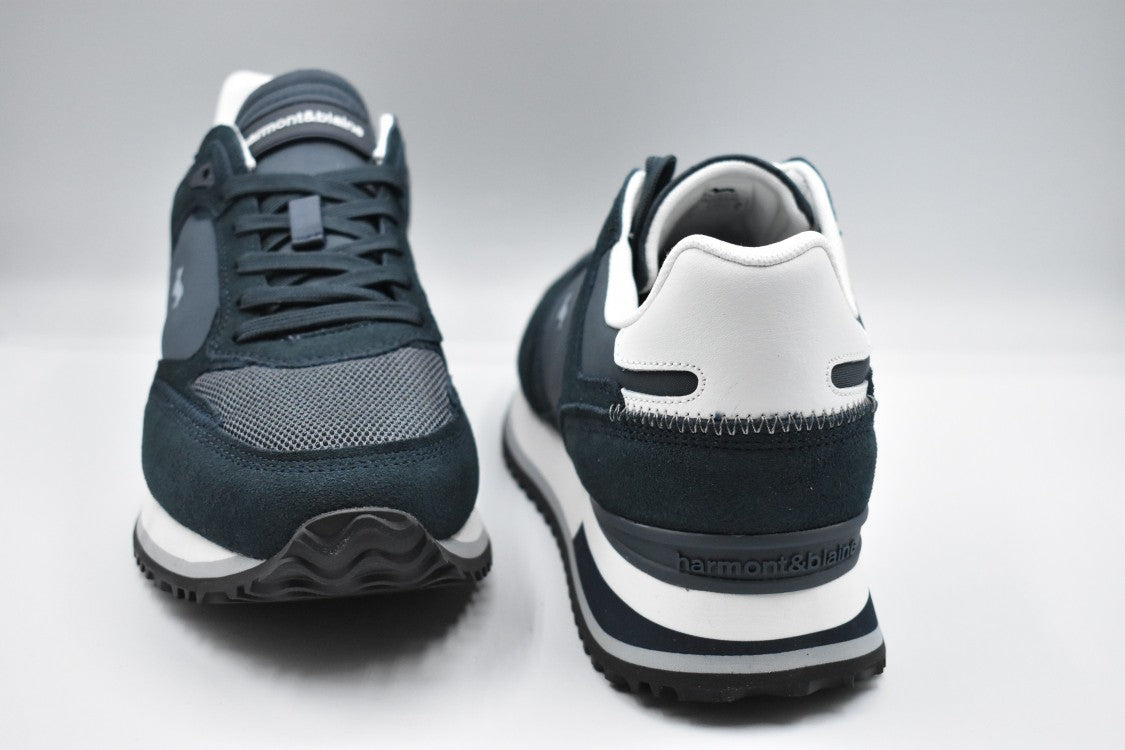 Harmont & Blaine Low-Top Sneakers With Suede And Mesh Textures