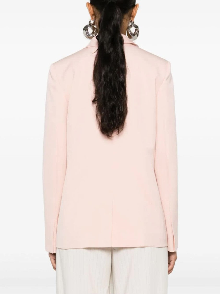 Lanvin Pink Sartoriale Single-Breasted Wool Jacket
