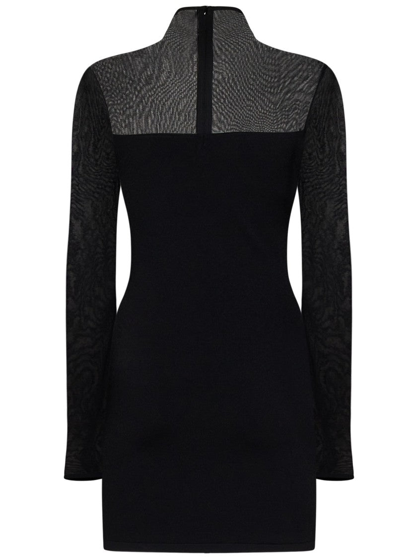 Nensi Dojaka Black Asymmetric Mini Dress