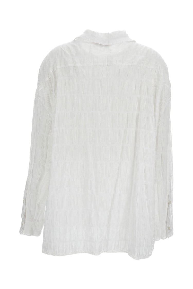 The Latest Cotton Shirt With Crinkled Seersucker Texture And Oversized Fit