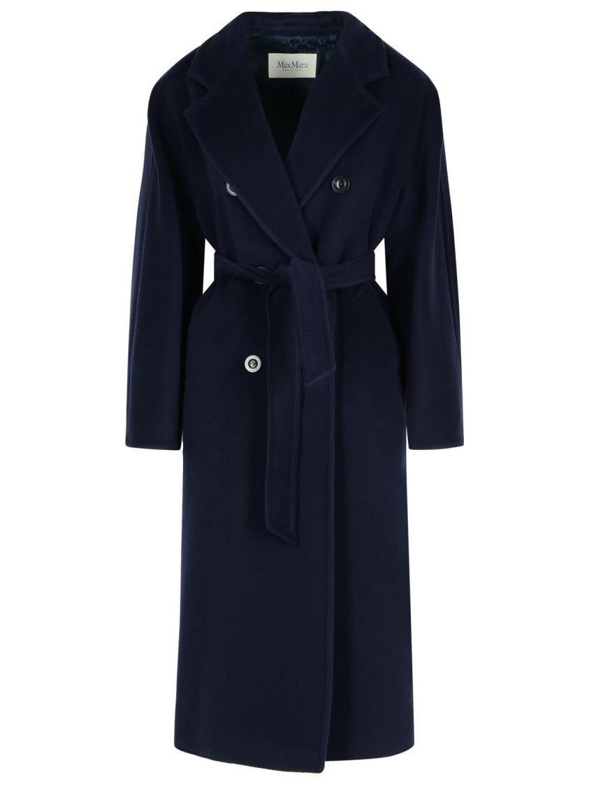 Max Mara 'Madame' Virgin Wool And Blue Cashmere Coat