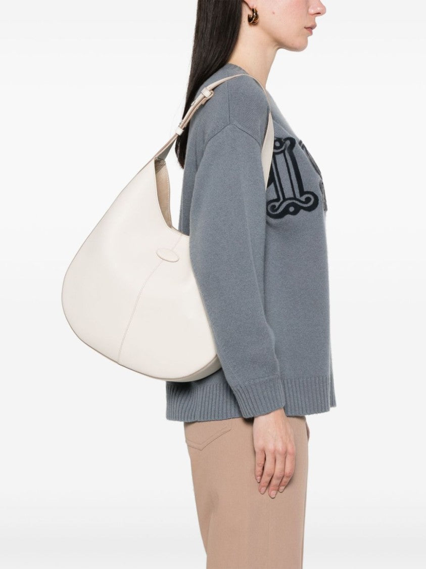 Tod's Crescent-Shaped White Bag