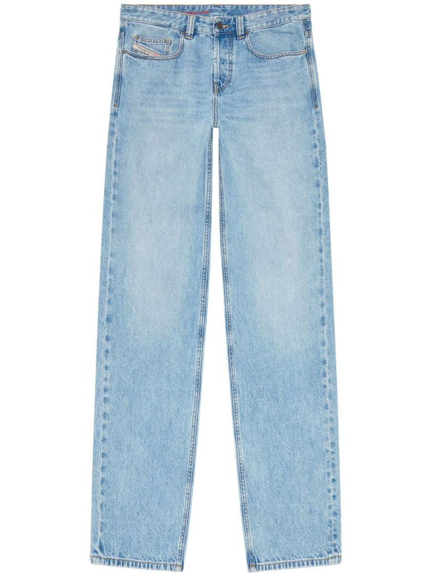 Diesel Light Blue Whiskering Cotton Jeans