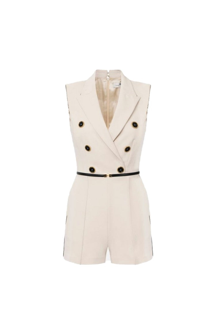 Elisabetta Franchi Multicolor Double-Breasted Playsuit With Tailored Design