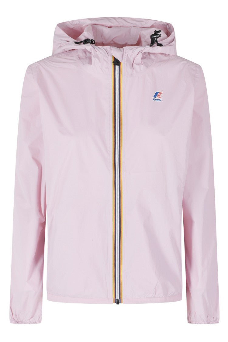 K-Way Pink Le Vrai 4 0 Claudette Windproof Hooded Polyamide Jacket