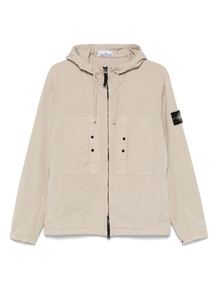 Stone Island Contemporary Beige Parka With Lightweight Design