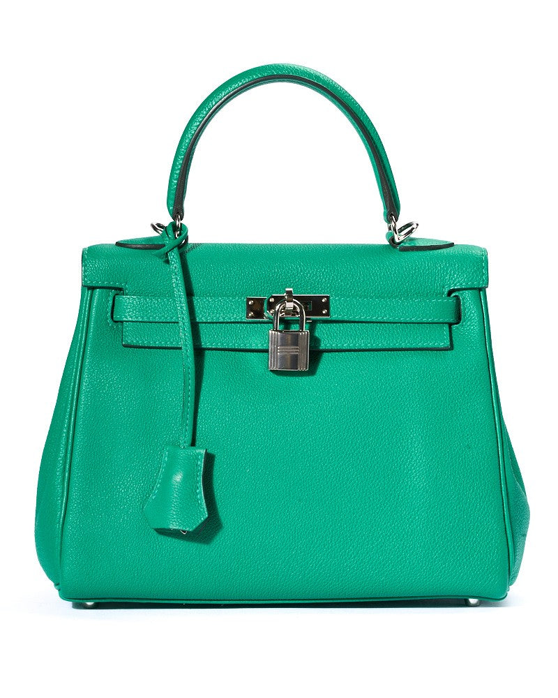 Hermès Sac Kelly 25 Retourne Courchevel Green