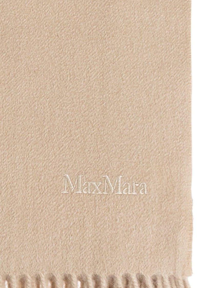 Max Mara Cashmere Baci Scarf With Fringed Edges