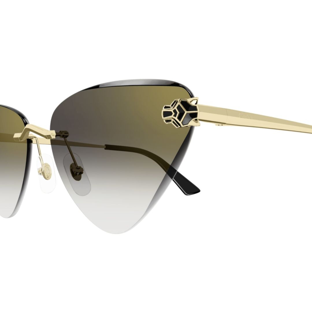 Cartier Ct0399s Rimless Cat-Eye Sunglasses