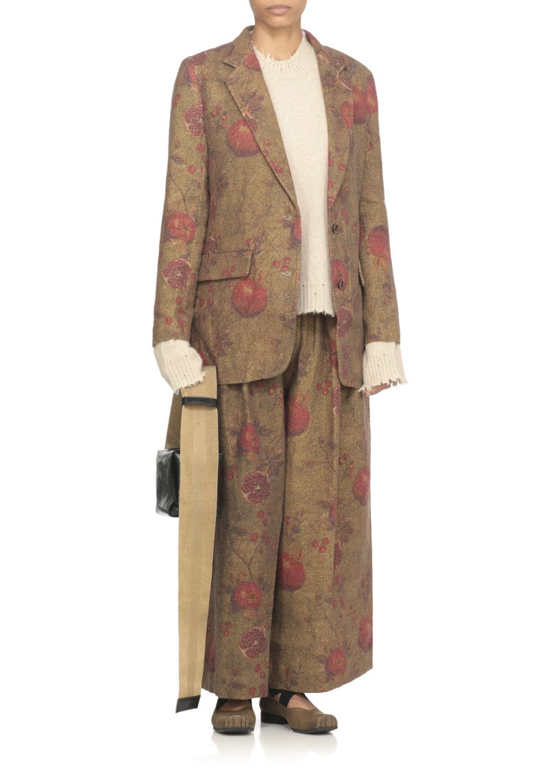 Uma Wang Beige Cashmere Sweater With Ribbed Detailing