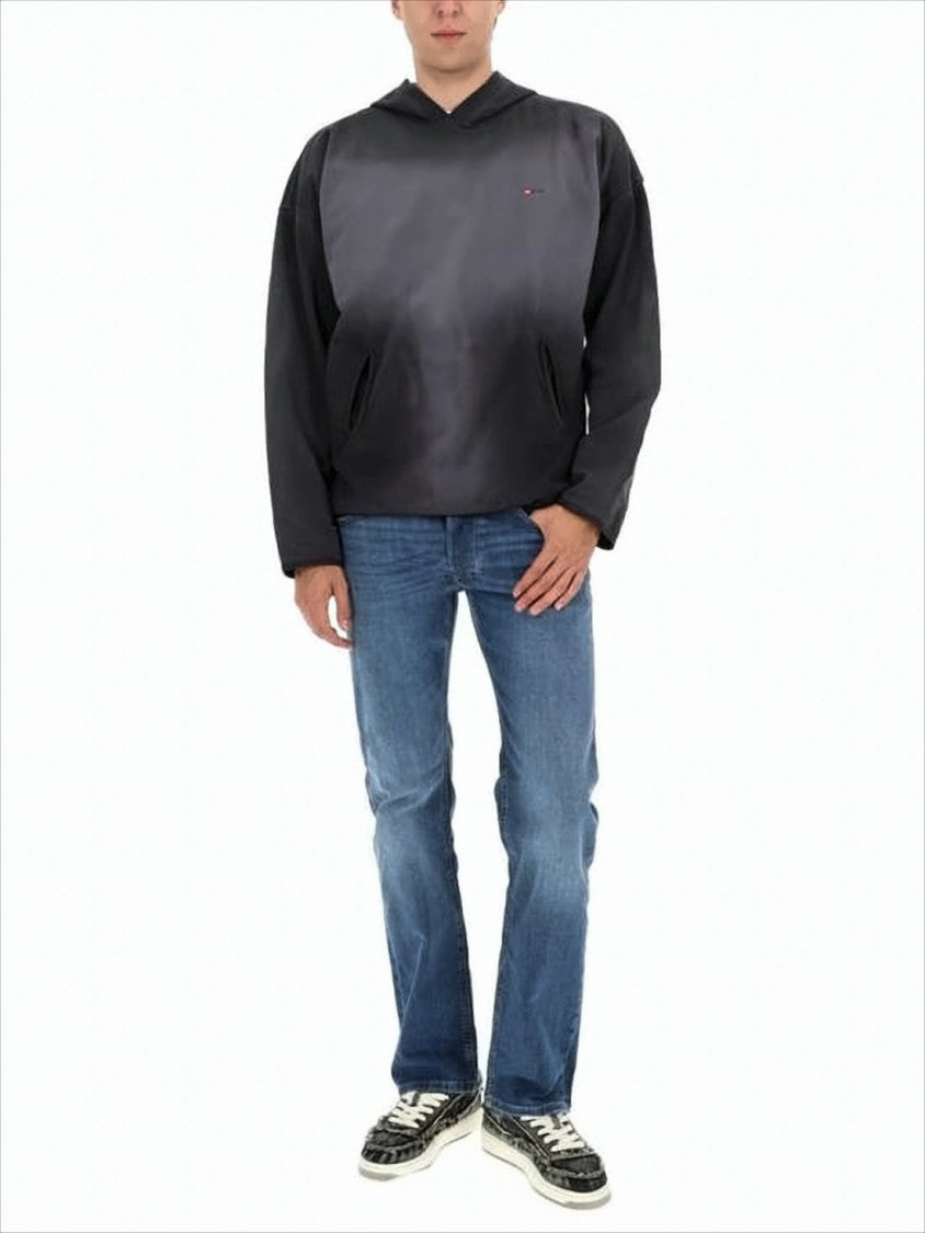 Diesel Gradient Black-To-Dark Grey Hoodie