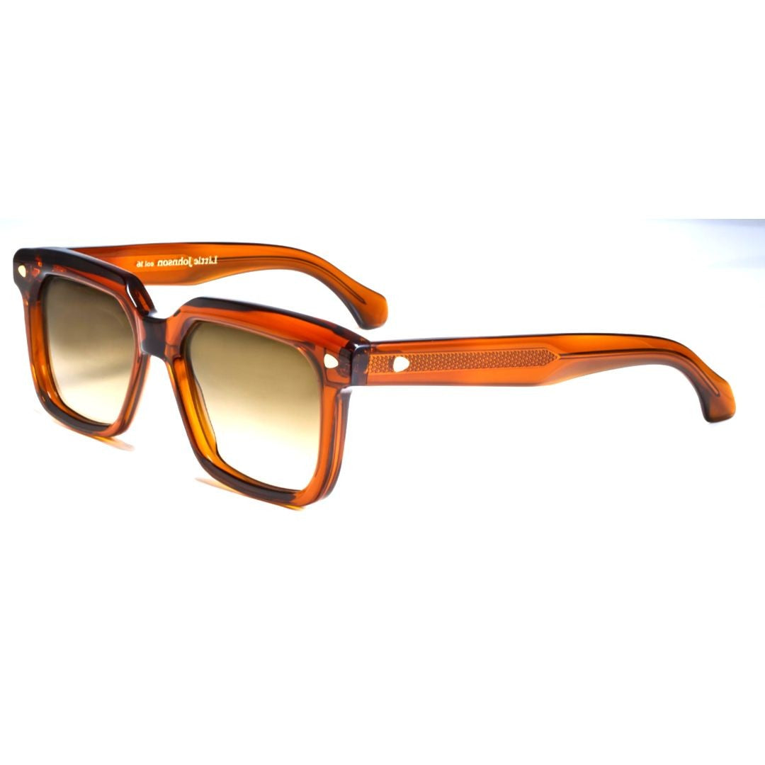 Hug Little Jhonson 24K Translucent Amber Acetate Sunglasses With Gradient Lenses