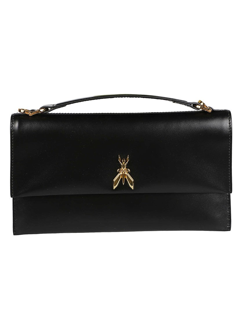 Patrizia Pepe New Clutch Gold-Tone Insect Calfskin Clutch