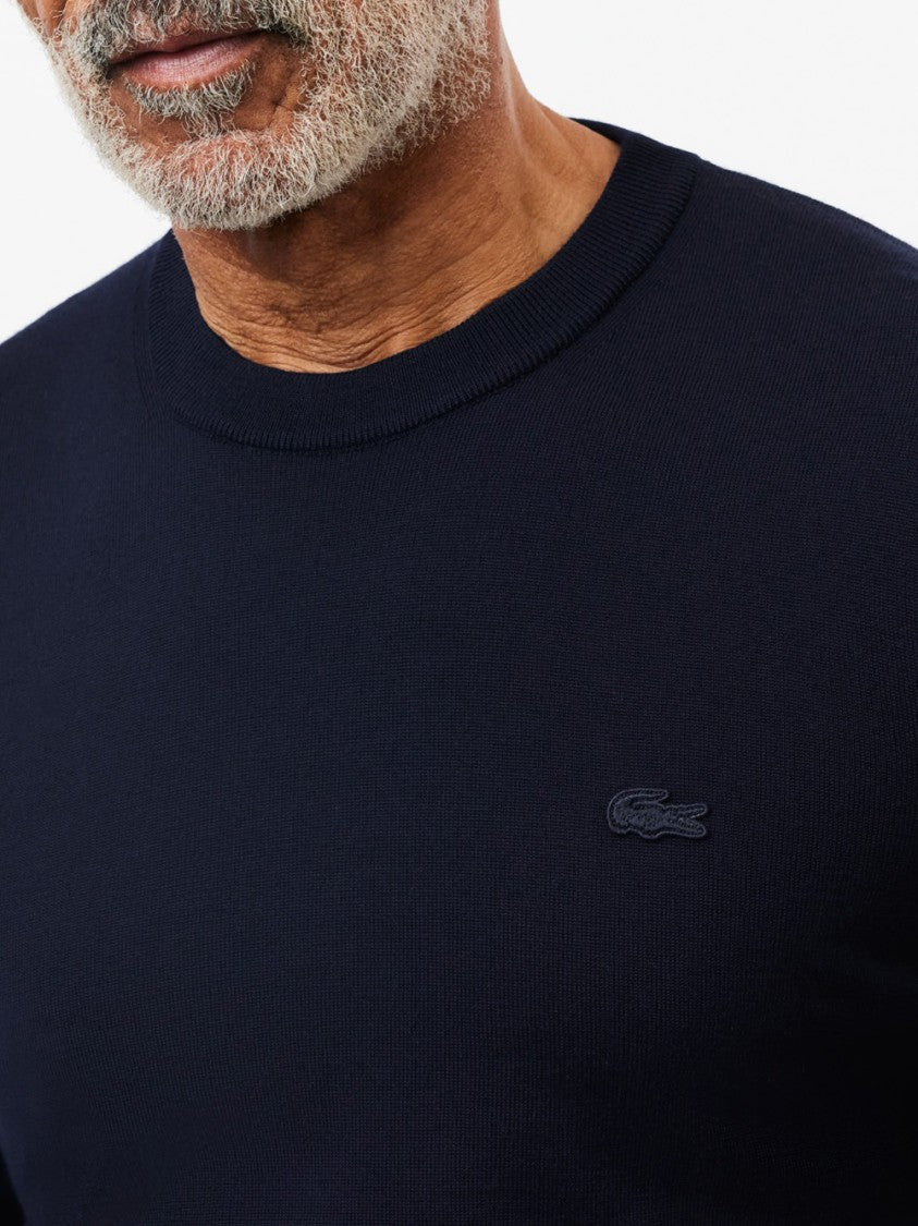 Lacoste Crew Neck Ribbed Sweater