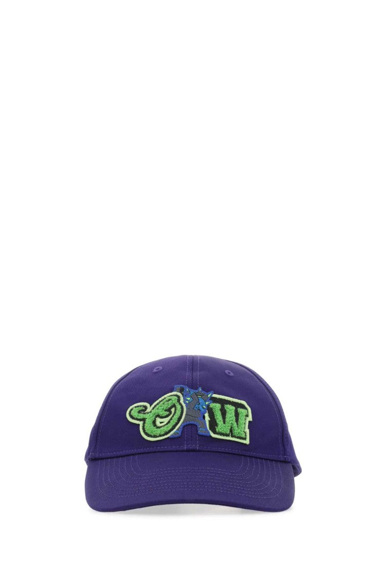 Off-White Purple Cotton Baseball Cap