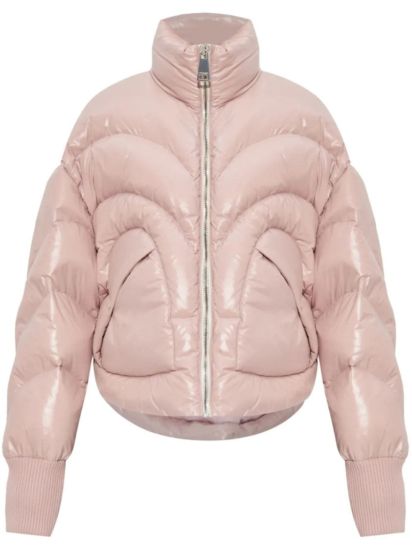 Khrisjoy Quilted Shiny Puffer Jacket With High Collar And Ribbed Cuffs