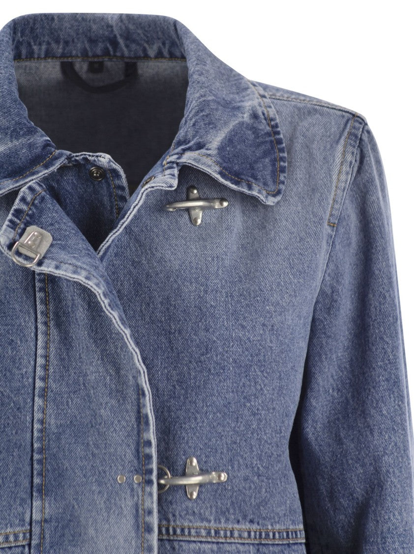 Fay 3 Ganci In Cotton Denim Jacket