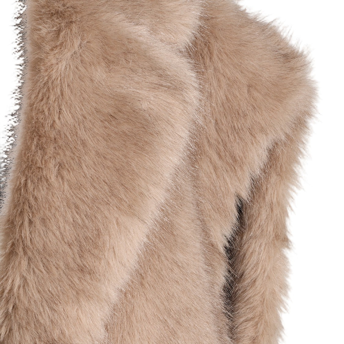 Stand Studio Sleeveless Notched Lapel Faux Fur Coat