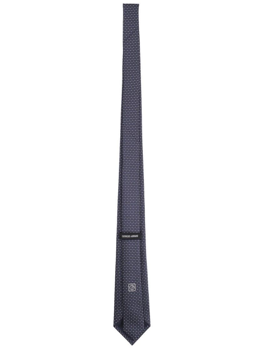 Giorgio Armani Pointed Tip Patterned Italian Silk Tie