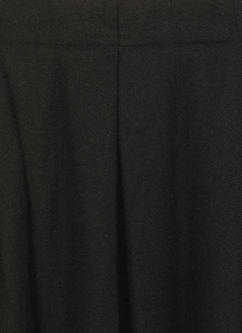 Uma Wang Midi-Length Flared Skirt With Hook And Button Closure