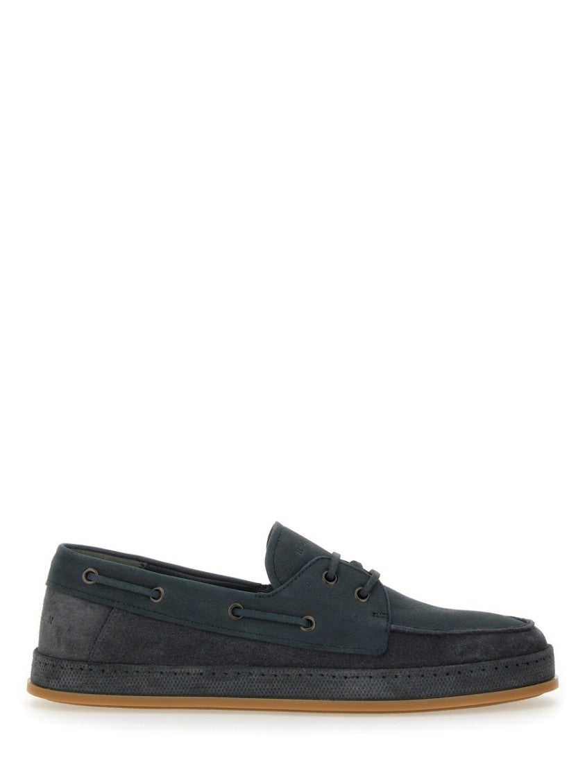 Hogan Leather Boat Moccasin