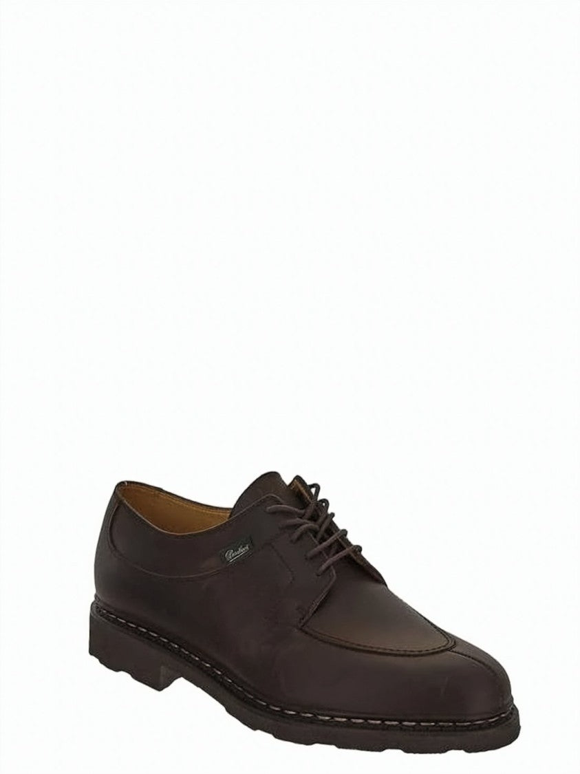 Paraboot Nubuck-Finish Derby Shoes With Moc Toe Design