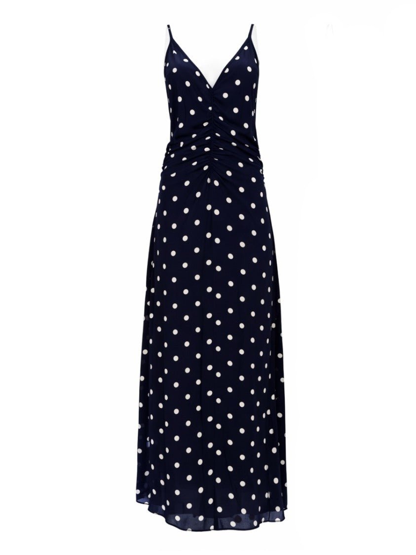 Baum Und Pferdgarten Neutral Atalia Polka Dot Viscose Midi Dress