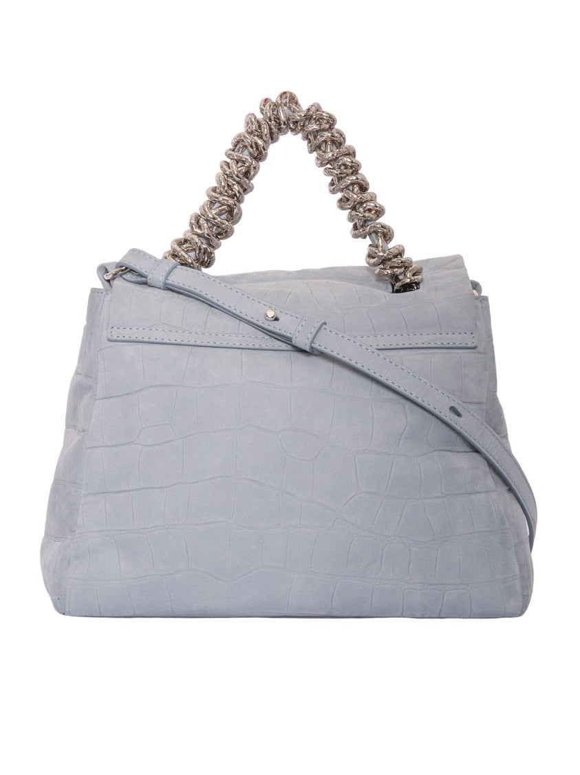 Claudio Orciani Textured Crocodile Embossed Handbag