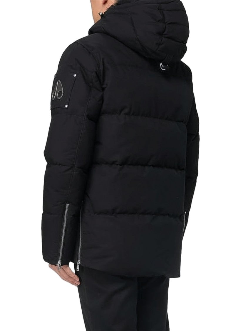 Moose Knuckles Quilted Down Jacket With Detachable Hood