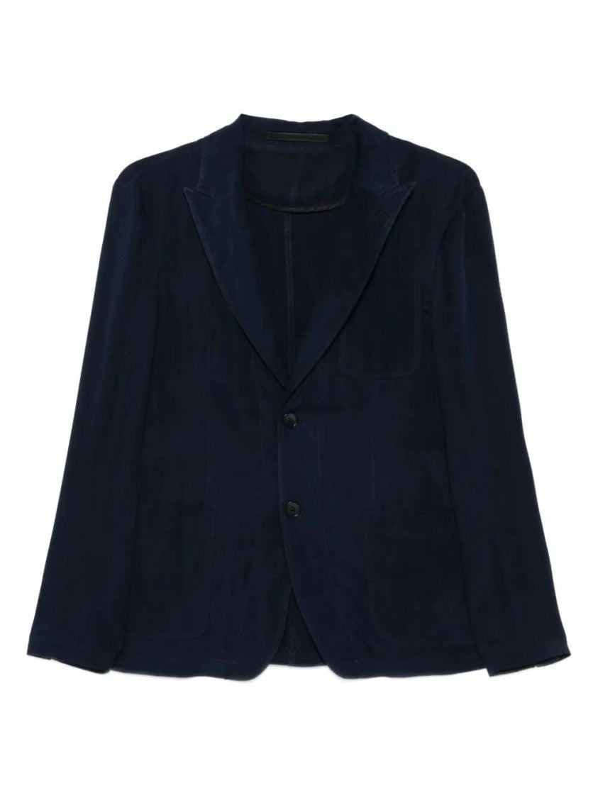 Giorgio Armani Tailored Cupro Jacket With Notched Lapel