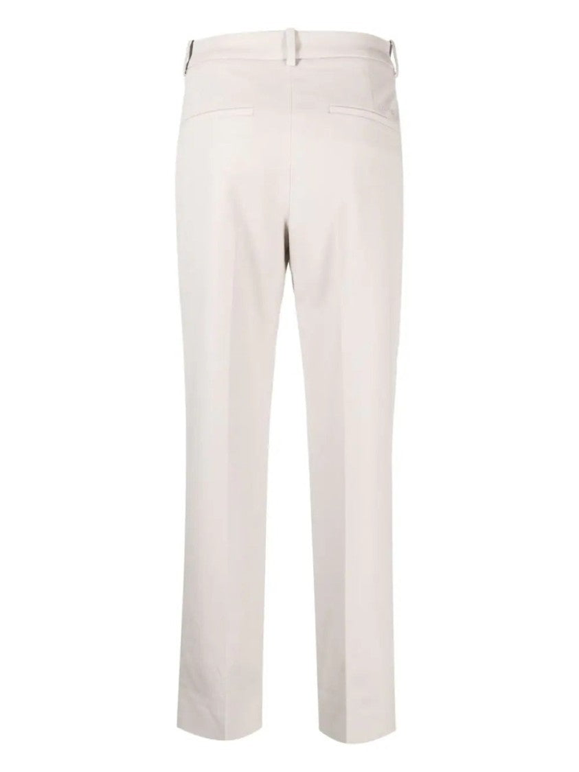 Calvin Klein Tailored Grey Stretch Gabardine Slim Ankle Trousers