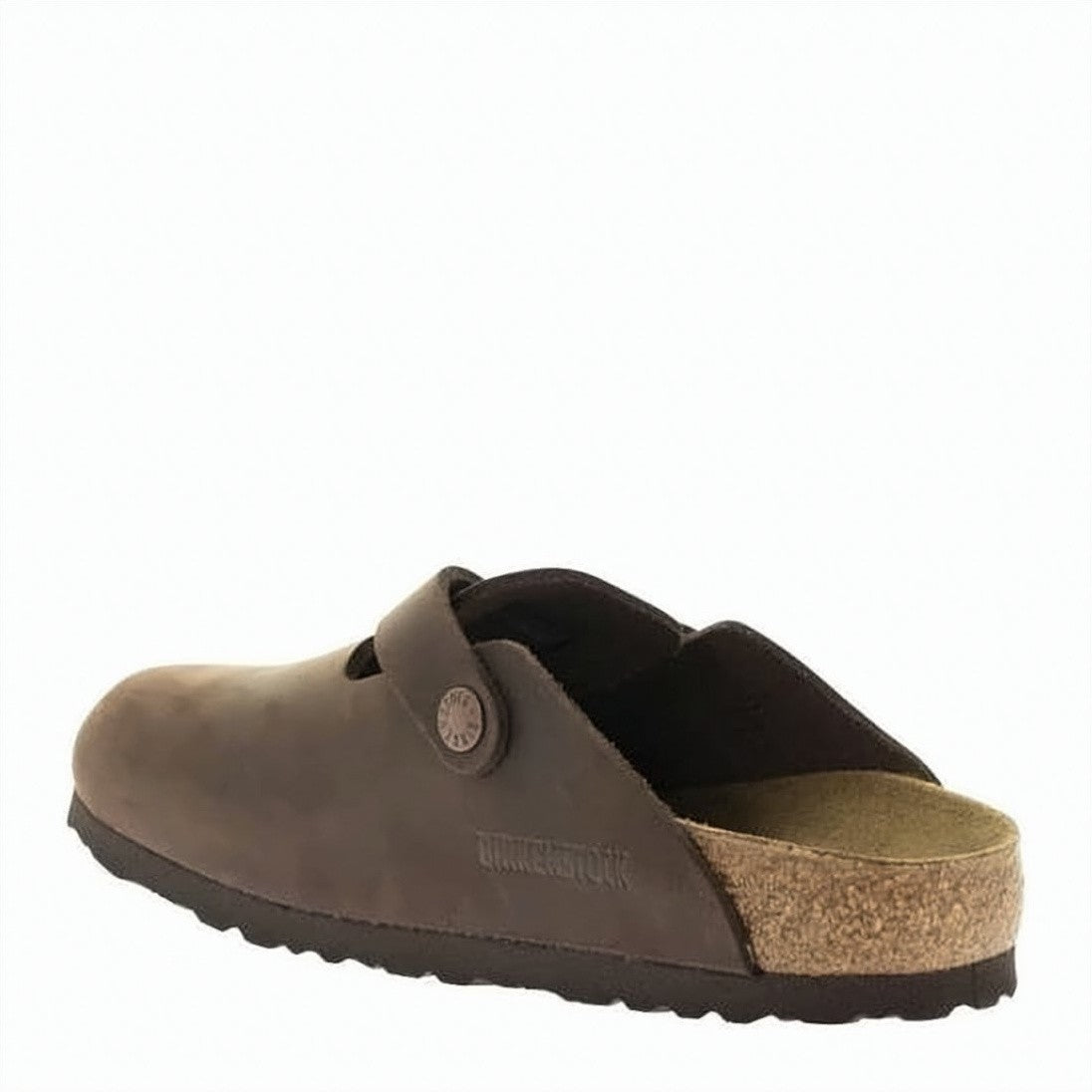 Birkenstock Oiled Leather Clogs With Adjustable Buckle And Cork Footbed