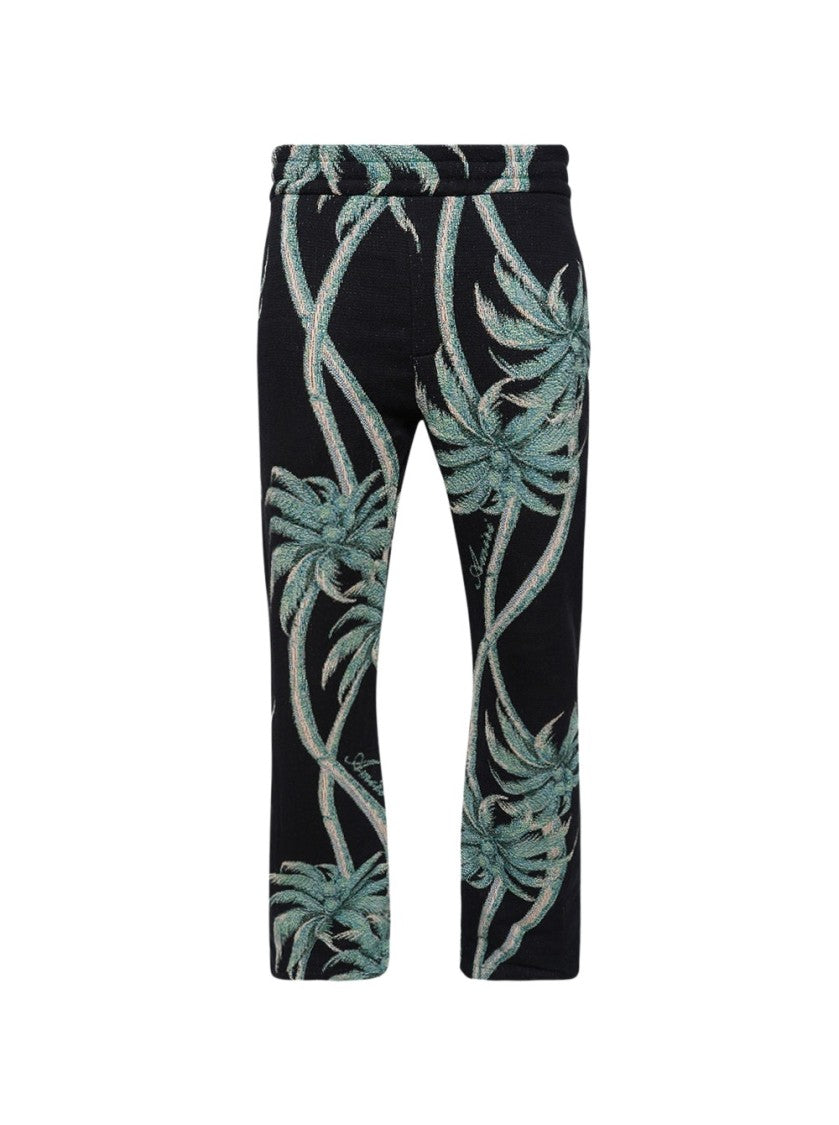 Amiri Palm Tapestry Flare Pant Black