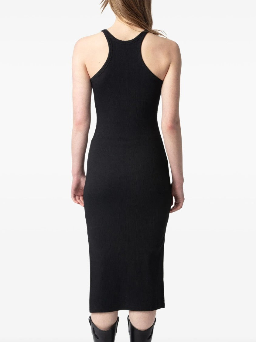 Zadig & Voltaire Fitted Black Midi Dress