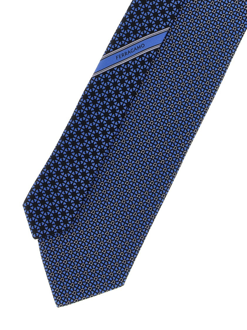 Ferragamo 'Gancini + Cuori' Print Tie