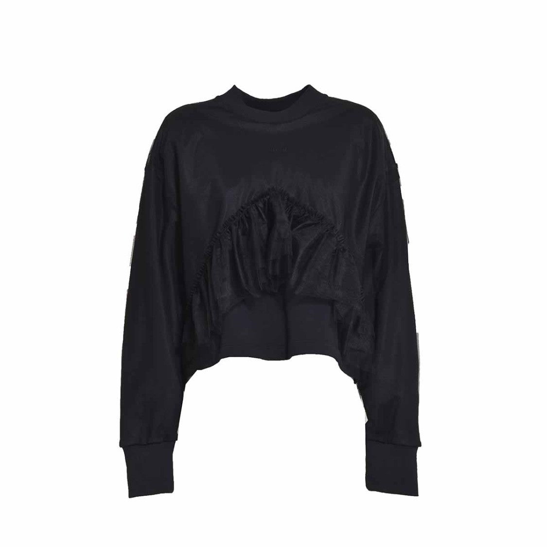 Msgm Black Cotton Crewneck Sweatshirt