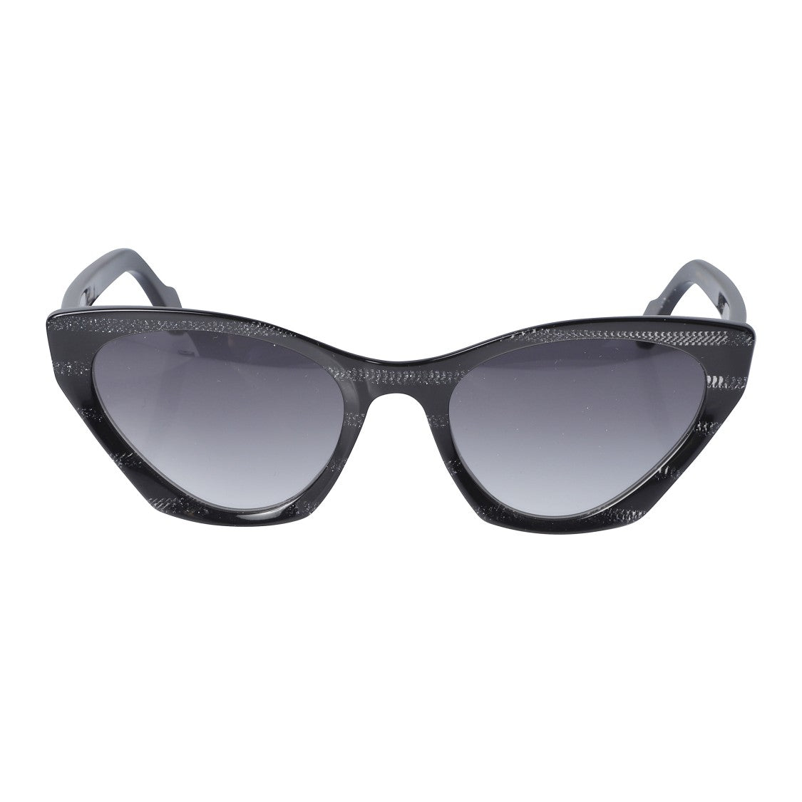 Kador Coachella Glamour Bold Cat-Eye Sunglasses With Glossy Black Finish