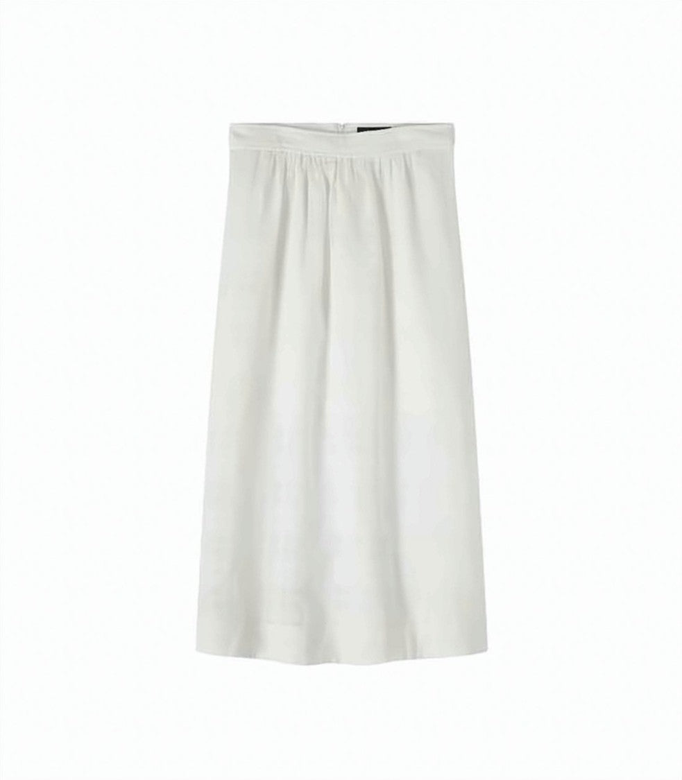 A.P.C. White Midi Skirt With Soft Drape