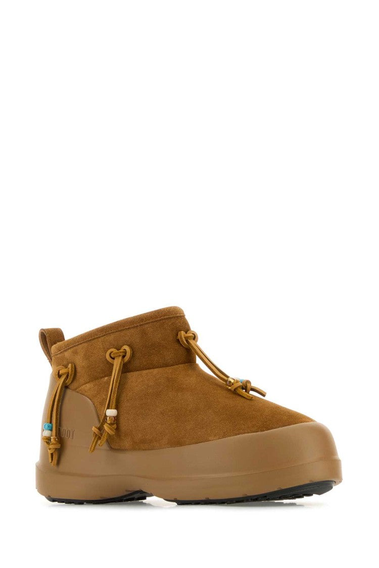 Moon Boot Caramel Suede Luna Low Ankle Boots